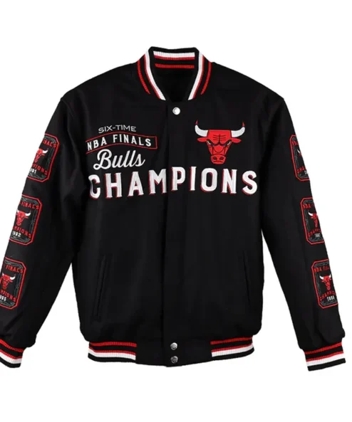 Chicago Bulls Championship Black Varsity Jacket