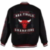 Chicago Bulls Championship Black Varsity Jacket Back