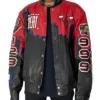 Chicago Bulls Championship Red and Black Leather Jacket