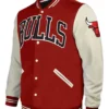 Chicago Bulls Red And White Varsity Jacket