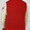 Chicago Bulls Red And White Varsity Jacket Back