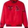 Chicago Bulls Red Wool Varsity Jacket
