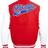 Chicago Cubs Red And White Wool Varsity Jacket For Men and Women