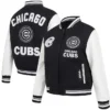Chicago Cubs Wool Black And White Varsity Jacket