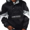 Chicago White Sox Windbreaker Half-Zip Black Jacket