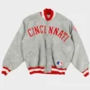Cincinnati Reds Grey Starter Varsity Jacket