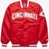 Cincinnati Reds Red Satin Varsity Jacket