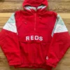 Cincinnati Reds Red Vintage Starter Pull Over Jacket