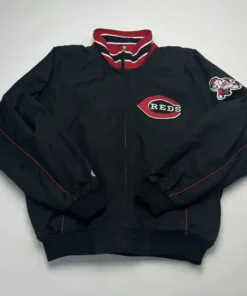 Cincinnati Reds Vintage Black Bomber Starter Jacket