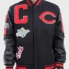 Cincinnati Reds Wool Varsity Black Jacket