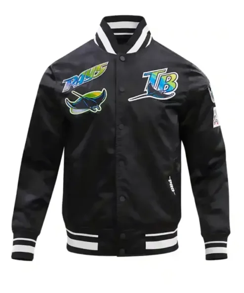 Classic Men’s Rib Satin Tampa Devil Rays Varsity Jacket