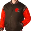 Cleveland Browns Team Starter Satin Varsity Jacket