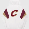 Cleveland Cavaliers Breakaway White Half-Zip Jacket Back