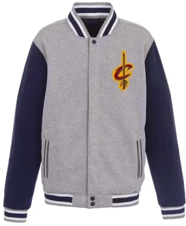 Cleveland Cavaliers Gray and Blue Varsity Jacket