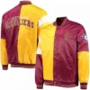 Cleveland Cavaliers Leader Wine and Yellow Varsity Jacket