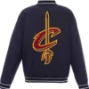 Cleveland Cavaliers Poly Twill Navy Jacket Back