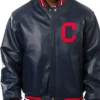 Cleveland Guardians Full Leather Black Jacket