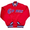 Clippers Red Satin Starter Bomber Vintage Jacket