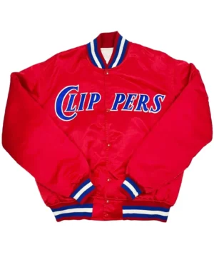 Clippers Red Satin Starter Bomber Vintage Jacket
