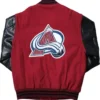 Colorado Avalanche Black And Red Varsity Jacket