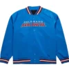 Colorado Avalanche Blue Satin Bomber Jacket