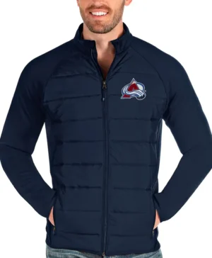 Colorado Avalanche Blue Zip Puffer Jacket