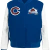 Colorado Avalanche Classic Blue And White Varsity Jacket