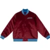 Colorado Avalanche Maroon Satin Bomber Jacket
