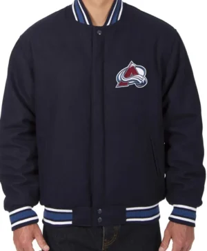 Colorado Avalanche Navy Wool Varsity Jacket