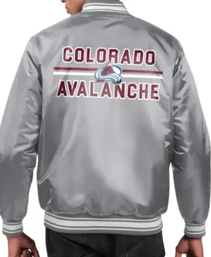 Colorado Avalanche Printed Grey Team Logo Jacket