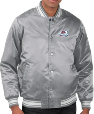 Colorado Avalanche Printed Team Grey Logo Jacket
