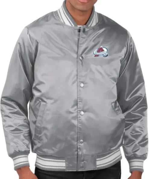Colorado Avalanche Printed Team Grey Logo Jacket