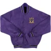 Colorado Rockies Purple Vintage Full Snap Varsity Jacket