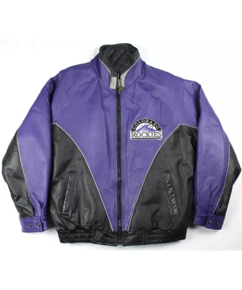 Colorado Rockies Vintage Leather Zipper Jacket