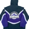 Colorado Rockies Vintage Zipper Starter Jacket Back