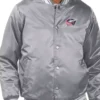 Columbus Blue Jackets Grey Full Snap Varsity Jacket