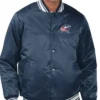 Columbus Blue Jackets Navy Blue Satin Varsity Jacket