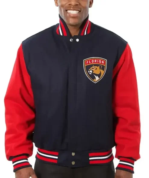 Cummings Florida Panthers Two-Tone Navy And Red Jacket