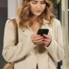 Days Of Our Lives Holly Jonas Beige Leather Jacket