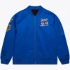 Denver Nuggets Blue Satin Full Zip Bomber Jacket