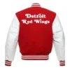 Detroit Red Wings Letterman Varsity Wool Full Snap Jacket For Sale