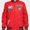 Detroit Red Wings Red Letterman Varsity Jacket