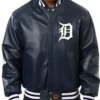 Detroit Tigers Full Black Leather Jacket