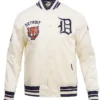 Detroit Tigers Vintage Satin Off White Jacket