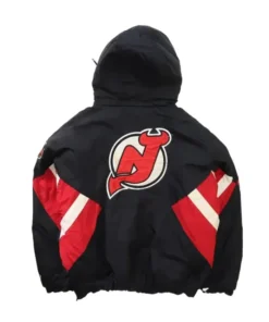 Devils Black Vintage Pullover Hooded Jacket For Sale