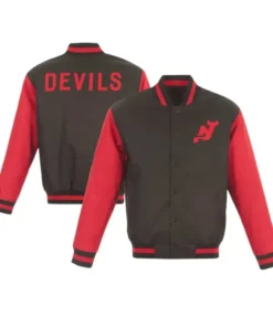 Devils Red And Black Varsity Wool Jacket