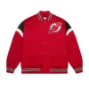 Devils Satin Red Varsity Jacket