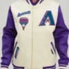 Diamondbacks Wool Full Snap Varsity Jacket