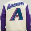 Diamondbacks Wool Full Snap Varsity Jacket Back