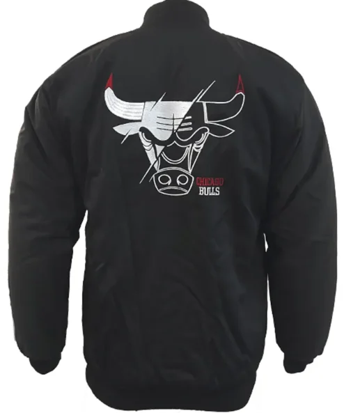 Dovie Lynch Chicago Bulls Black Varsity Jacket Back